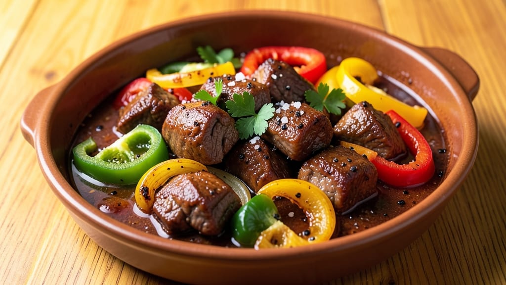 Beef Bell Pepper and Onion Recipe: One-Pan Sizzling Stew With Caramelized Fond