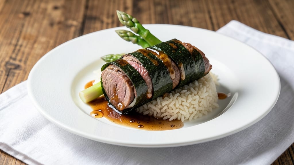 Beef and Asparagus Negimaki Recipe: Wok-Seared Crust Meets Silky Soy-Ginger Gloss