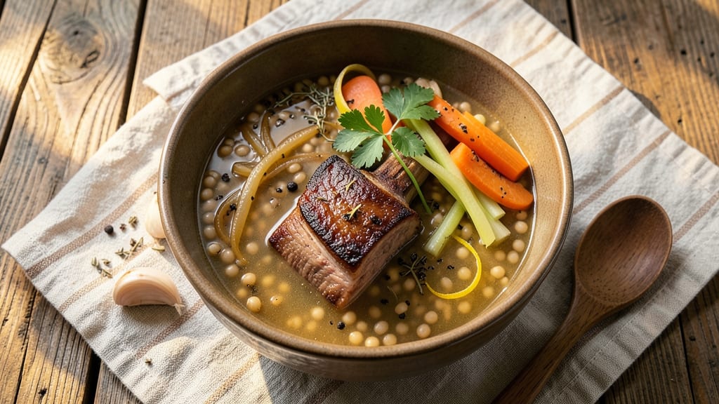 Beef Shank Barley Soup Recipe: Slow-Braised Depth With Meat That Melts