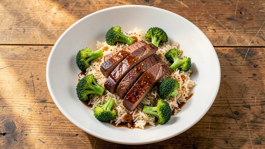Beef and Broccoli Over Rice Recipe: Wok-Fired Crisp-Tender Beef with Silky Sauce