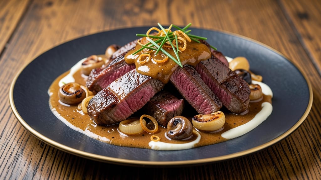Beat Bobby Flay's Beef Stroganoff Recipe: Pan-Sear Crust Meets Mushroom-Duxelle Creaminess