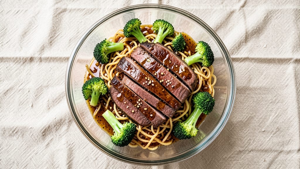 Beef and Broccoli Salad Recipe: Crunchy Noodle Bites With Tangy Soy Dressing
