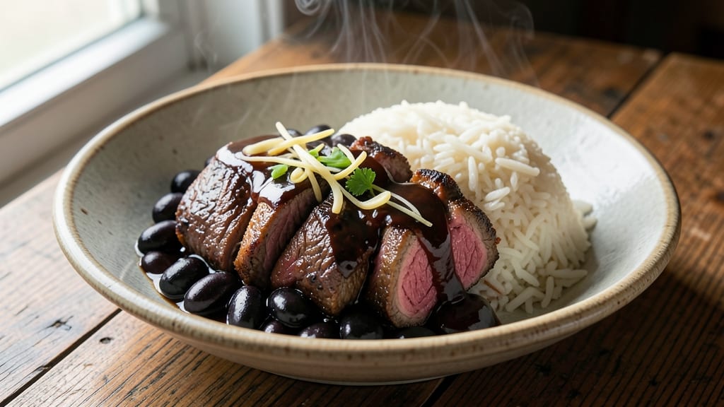 Beef and Black Bean Chinese Recipe: Wok-Seared Crunch With Silky Soy-Ginger Broth