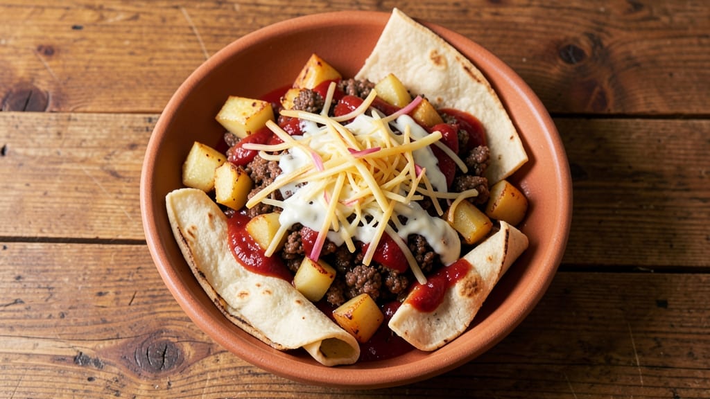 Beef and Potato Enchiladas Recipe: Spiced Tortilla Layers With Hearty Filling