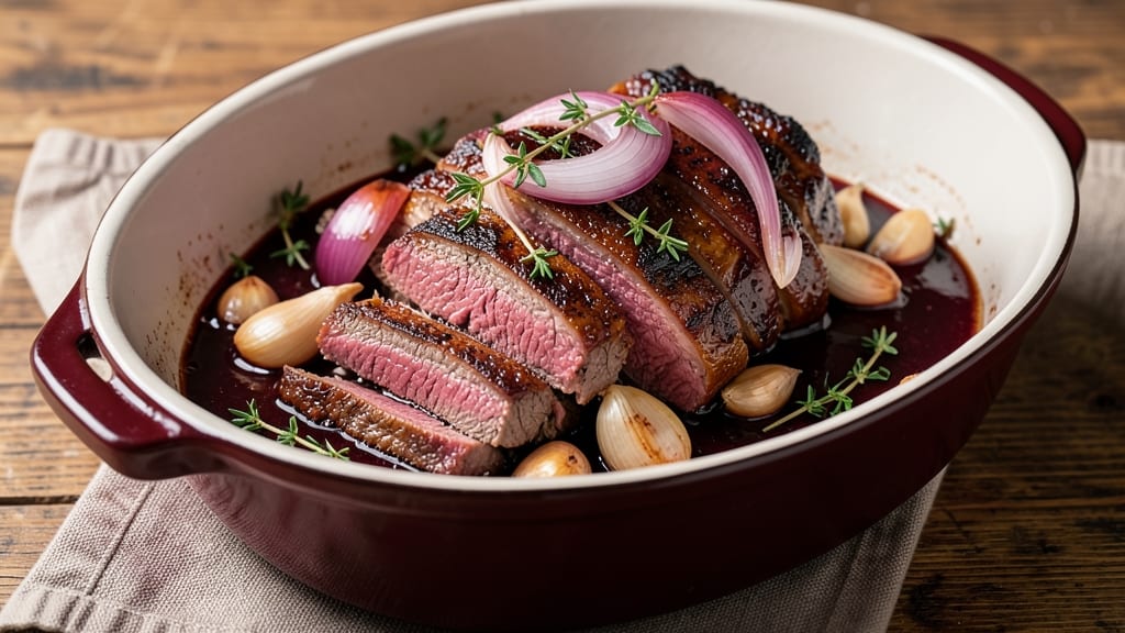 Balsamic Braised Beef Recipe: Deep Caramelized Fond With Buttery Threads