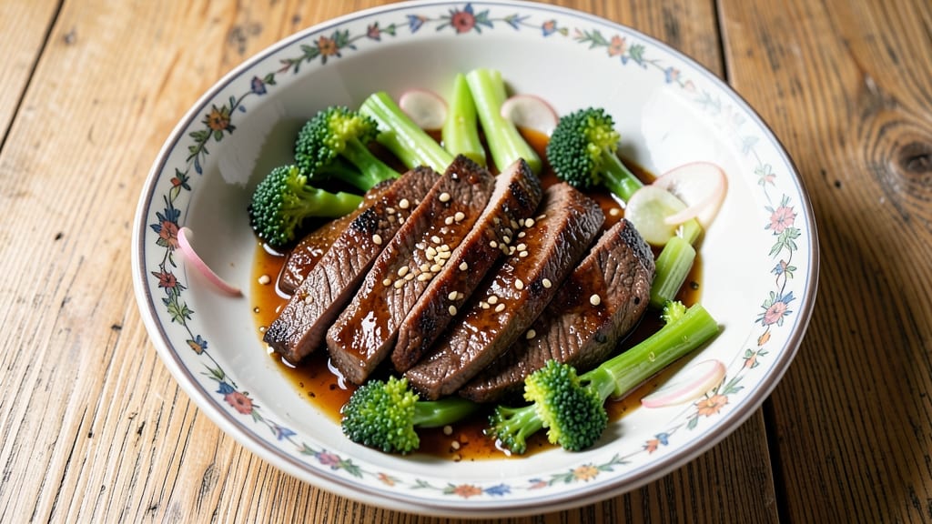Beef and Gai Lan Recipe: Wok-Fired Crunch With Silky Soy-Ginger Harmony