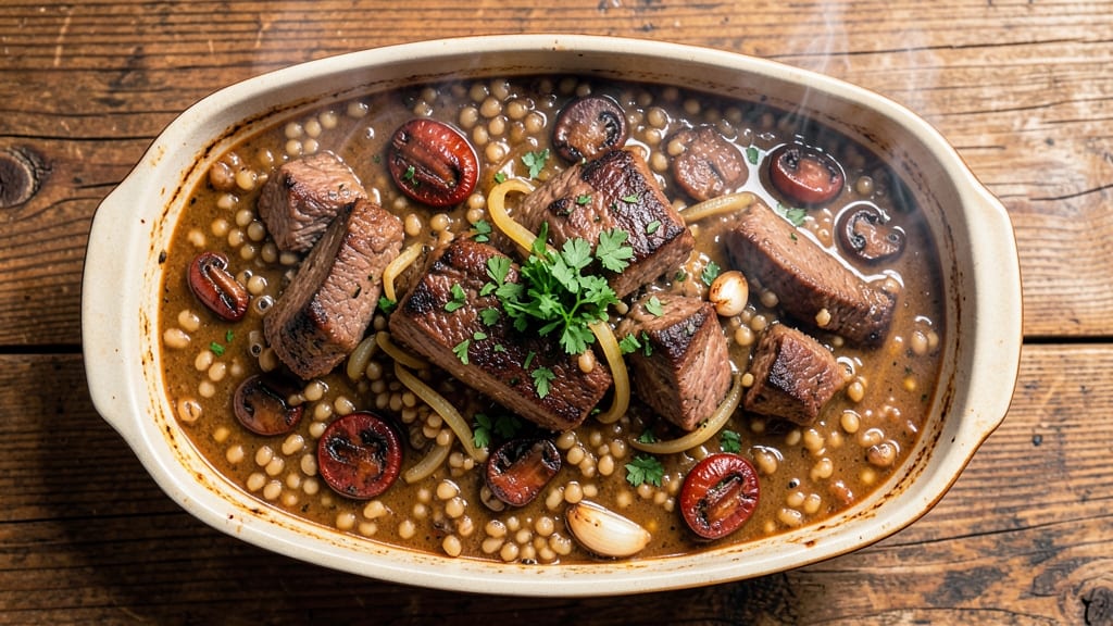Beef and Barley Casserole Recipe: Hearty One-Pot with Deep Umami Crunch