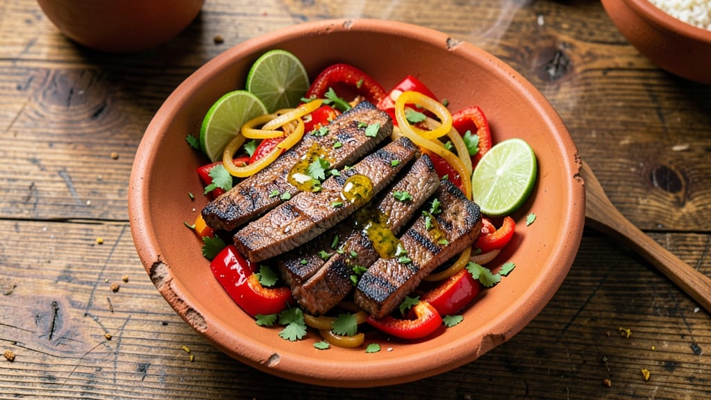 Authentic Mexican Beef Fajita Recipe: Sizzling Skirt Steak with Charred Peppers