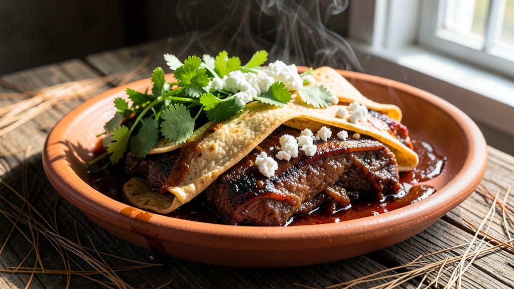 Beef Barbacoa Enchiladas Recipe: Smoky Braised Beef in Cheesy Tortilla Layers
