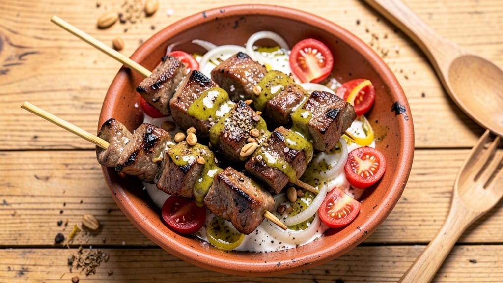 Armenian Beef Kabobs Recipe: Charred, Spiced Skewers With Yogurt-Marinated Tenderness