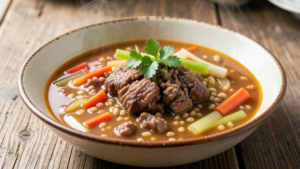 Beef Barley Soup Recipe With Hamburger: Savory Depth From Ground Beef and Chewy Barley