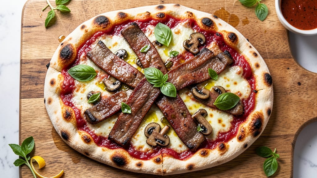 Beef and Mushroom Pizza Recipe: Umami-Packed Topping Combo With Crispy Crust