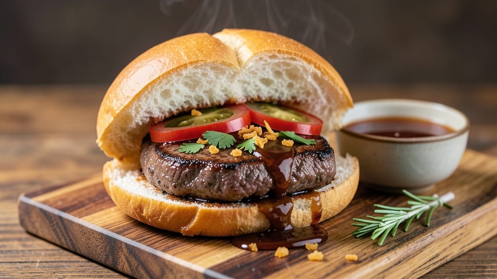 Au Jus Beef Sandwich Recipe: Juicy Beef and Savory Pan Sauce in 20 Minutes