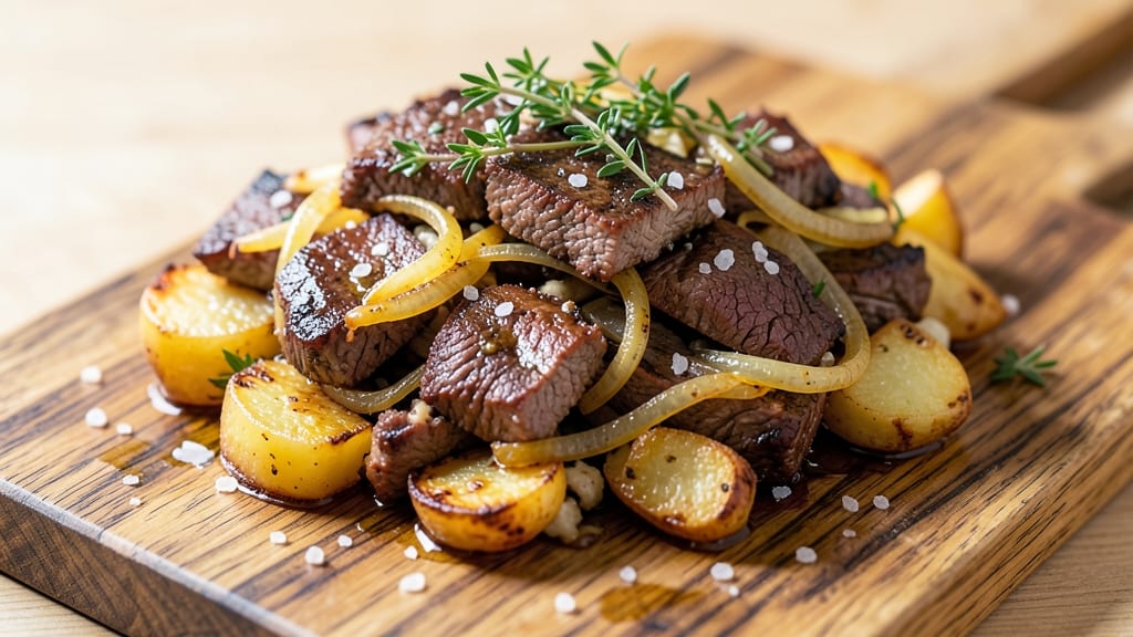 Baked Roast Beef Hash Recipe: Crispy Potato Topping and Savory Meat Pieces