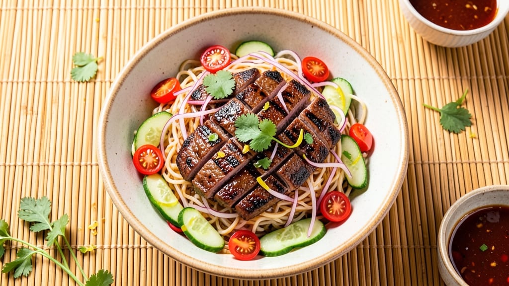 Asian Beef Noodle Salad Recipe: Crispy Rice Noodles With Tangy Lime Dressing