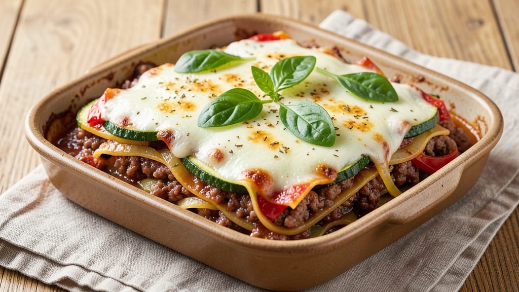 Beef and Vegetable Lasagne Recipe: Layered Comfort With Meat Sauce and Cheese Magic