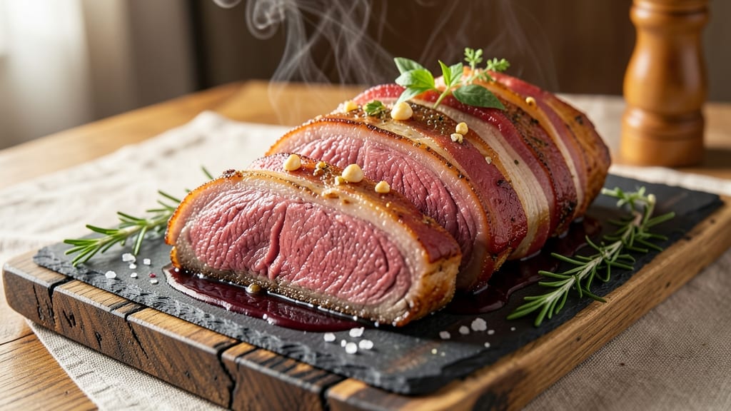 Bacon-Wrapped Beef Tenderloin Roast Recipe: Smoky Crust Meets Buttery Tenderness