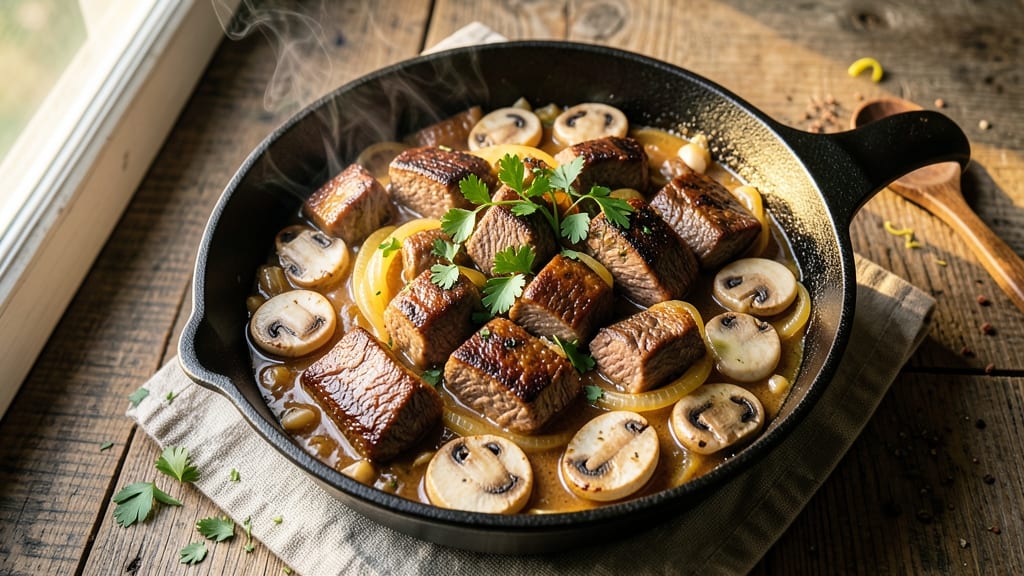 Beef and Mushroom Casserole Recipe: Savory Umami Layers with Melty Cheese Top