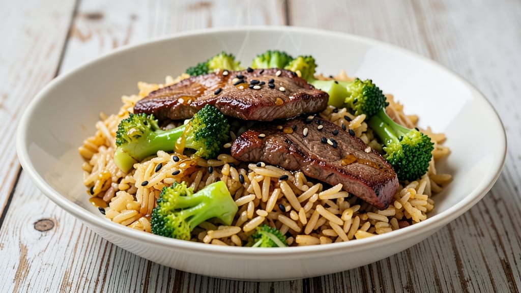 Beef and Broccoli Fried Rice Recipe: Wok-Fired Crunch With Silky Soy-Ginger Threads