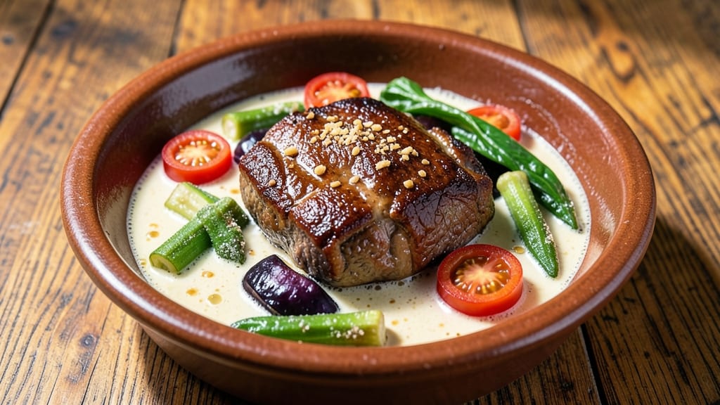 Beef Ampalaya Recipe Panlasang Pinoy: Crispy Beef Bites in Silky Tomato Coconut Gravy