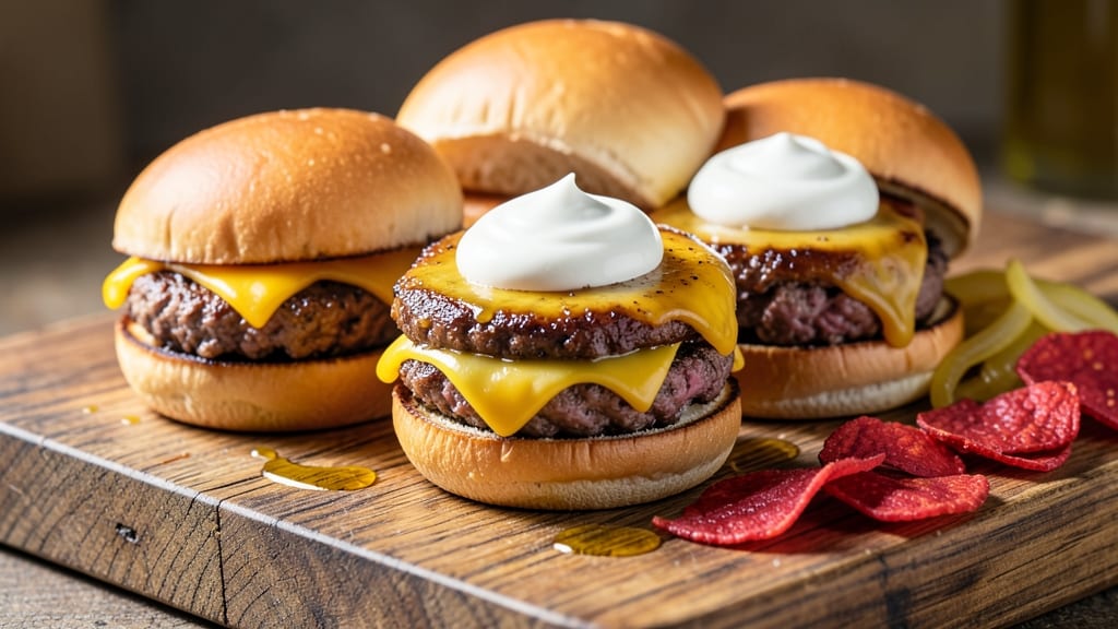 Beef and Cheese Sliders Recipe: Mini Burgers With Melty Centers and Crunchy Buns