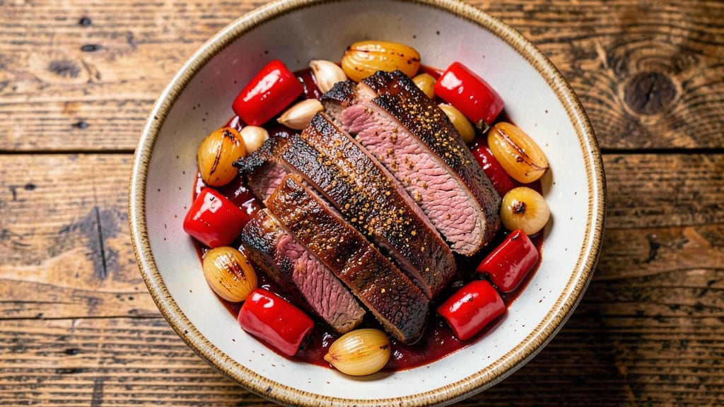 Beef and Pepper Bowl Recipe: Smoky-Sweet Braise With Caramelized Fond Depth