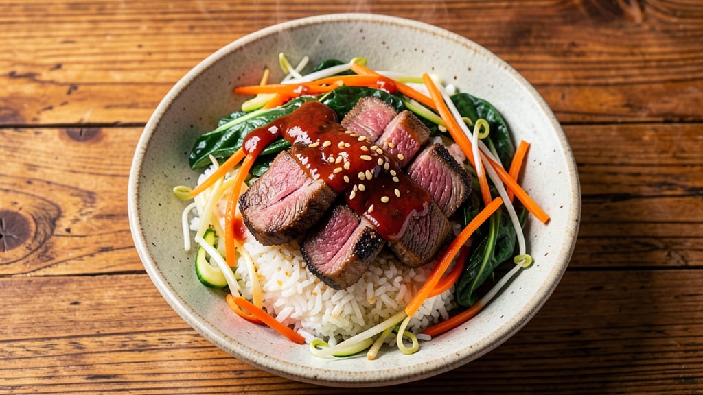 Beef Bibimbap Bowl Recipe: Wok-Seared Crunch With Silky Soy-Ginger Harmony