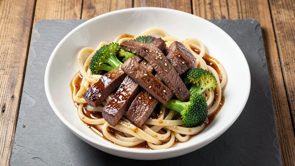 Beef and Broccoli Udon Stir Fry Recipe: Wok-Fired Soy-Ginger Crunch With Silky Noodles