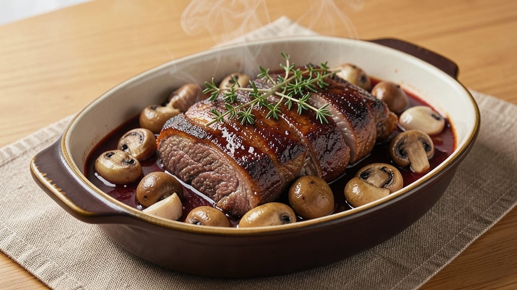 Beef and Mushroom Slow Cooker Recipe: Deep Umami Braise With Tender Meat Threads