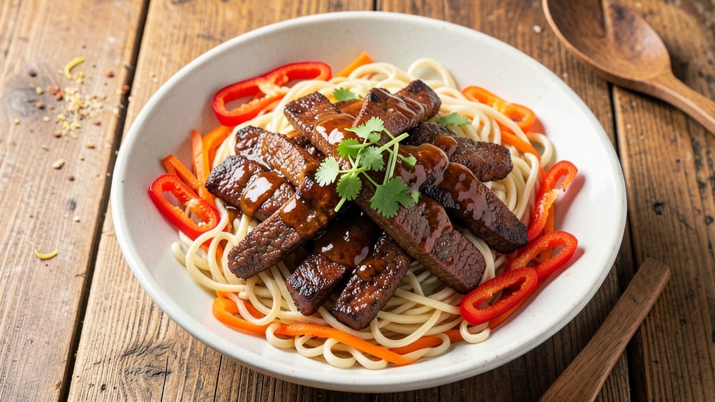Asian Beef Stir Fry Recipe with Noodles: Wok-Fired Crunch and Silky Soy-Ginger Noodles