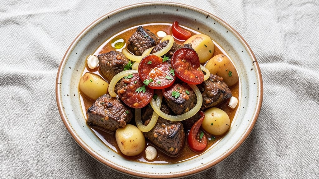 Beef and Chorizo Stew Recipe: Deep-Smoky Flavor With Caramelized Fond Magic