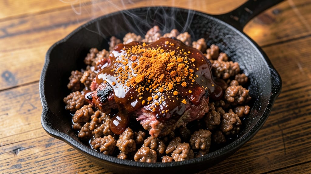 Barbecue Beef With Ground Beef Recipe: Smoky-Sweet Crust and Juicy Centers in One Pan