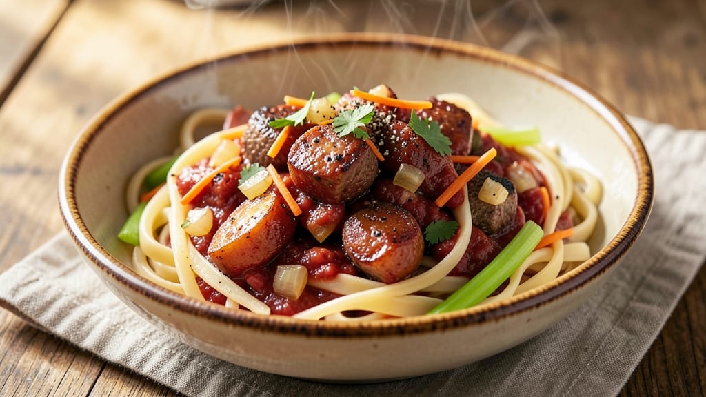 Beef and Sausage Bolognese Recipe: Deep-Rich Tomato Sauce with Al Dente Pasta