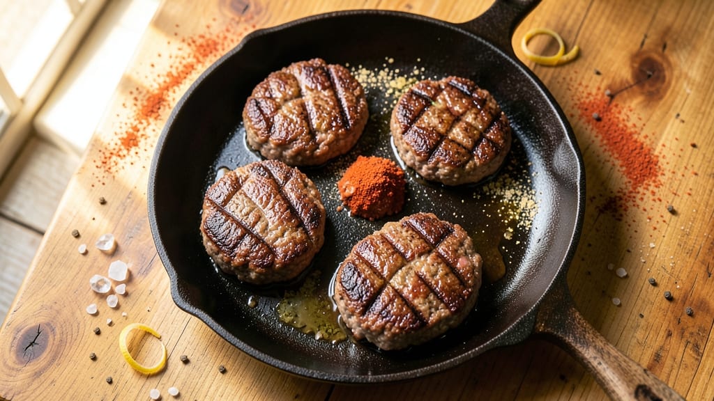 Barbecue Beef Patties Recipe: Smoky Grill Marks and Juicy Centers
