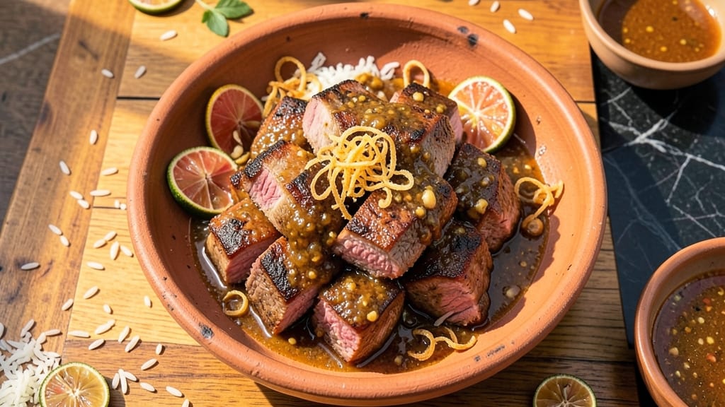 Beef Asado Recipe Filipino Style: Charred Grill Marks and Tangy Calamansi Zest