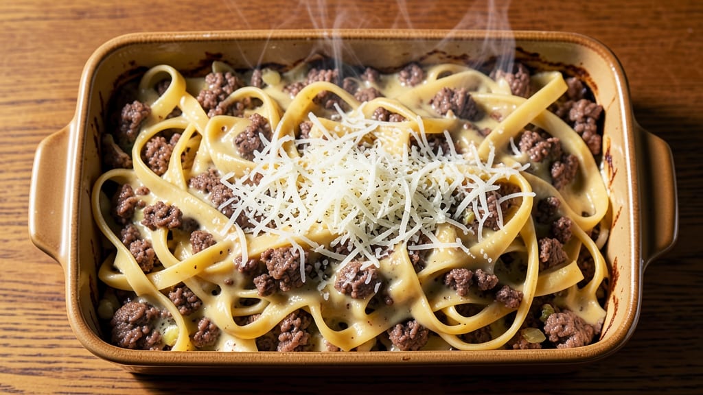 Beef Alfredo Casserole Recipe: One-Pan Creamy Pasta with Crispy Top