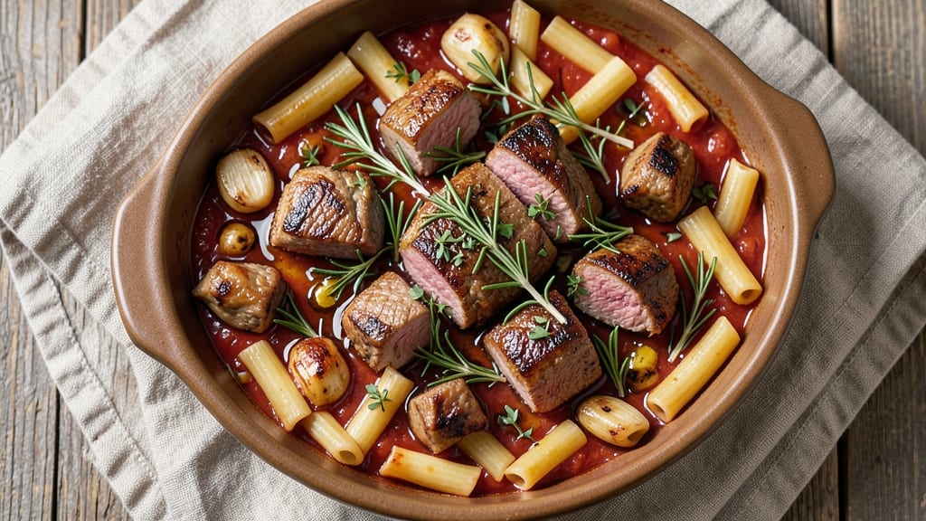 Baked Beef Rigatoni Recipe: Slow-Braised Meat and Cheesy Pasta Fusion