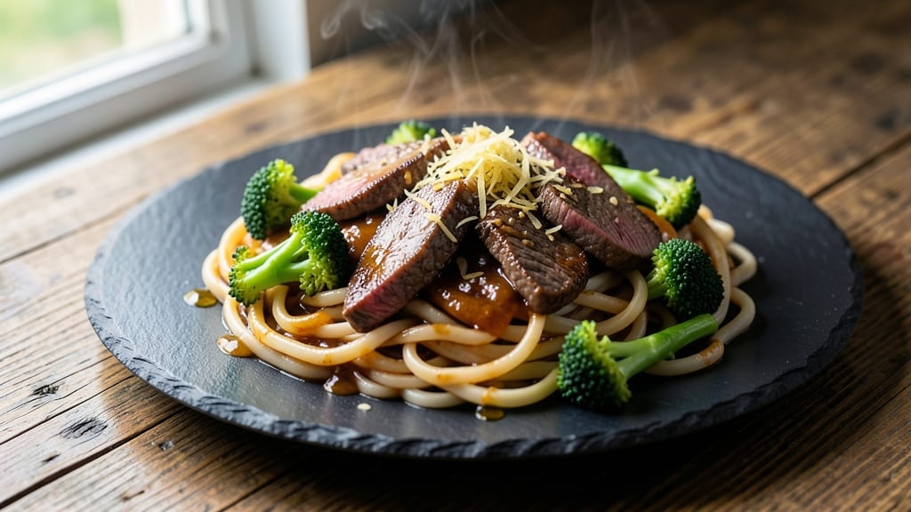 Beef and Broccoli Udon Noodles Recipe: Wok-Seared Crunch With Silky Soy-Ginger Noodles