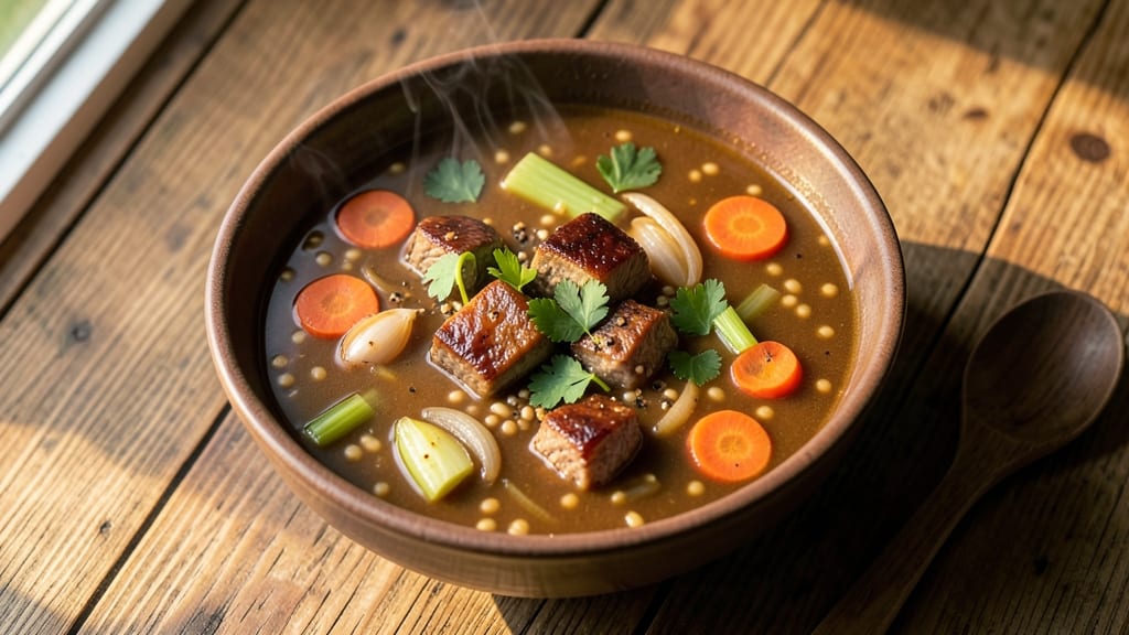 Beef and Barley Soup Recipe Jamie Oliver: Hearty One-Pot Magic with Caramelized Fond