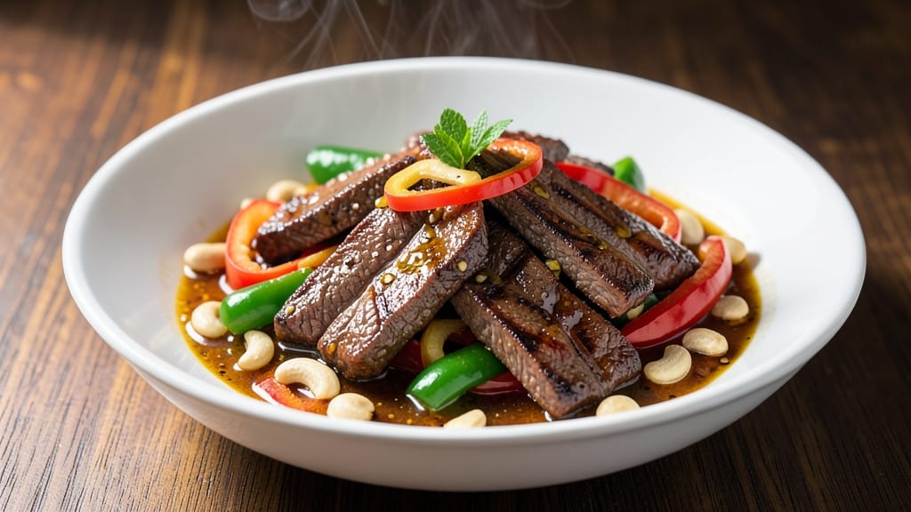 Beef and Cashew Stir Fry Recipe: Crunchy Nutty Bites with Wok-Fired Sauce