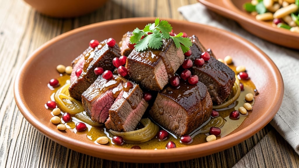 Beef and Pomegranate Recipe: Ruby Seeds Add Sweet-Tart Contrast