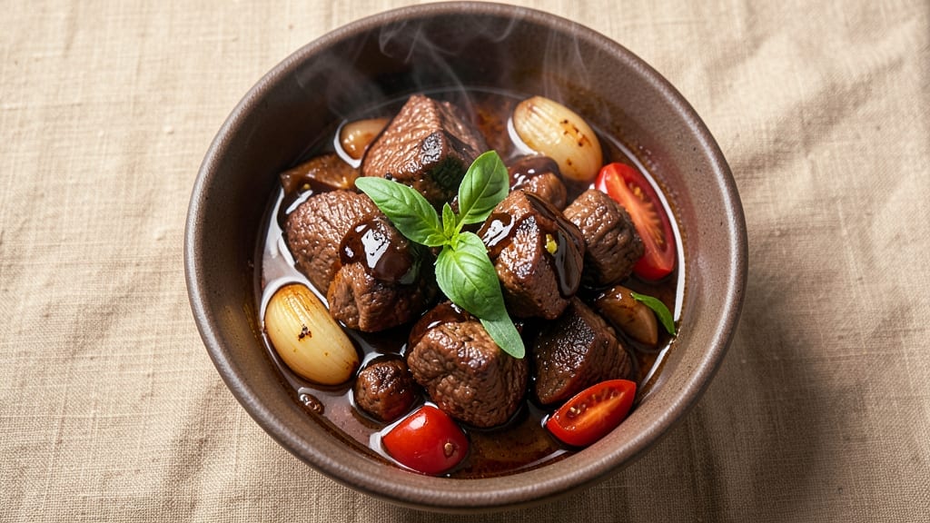 Balsamic Beef Stew Slow Cooker Recipe: Deepened Flavor Through Caramelized Balsamic Magic