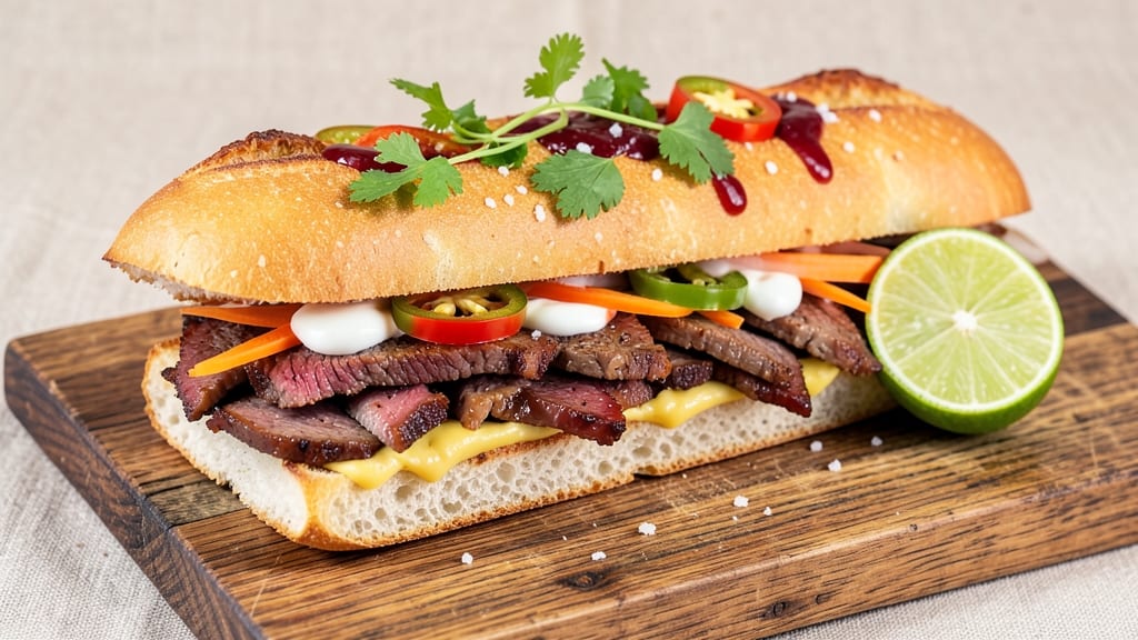 Banh Mi Beef Sandwich Recipe: Crispy Baguette Hugs Juicy Caramelized Beef