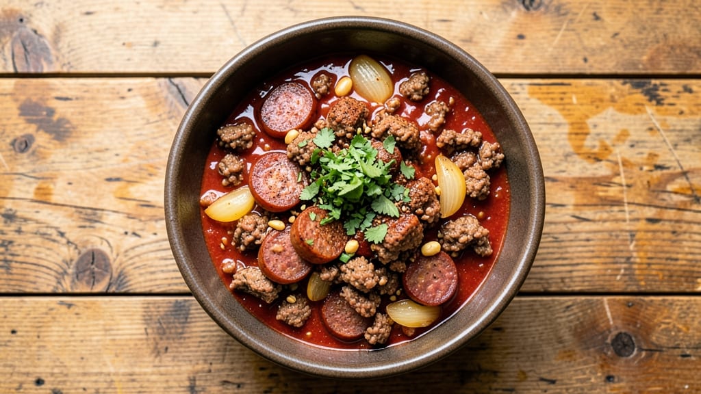 Beef and Sausage Crock Pot Chili Recipe: Dual-Protein Depth With Spice-Forward Kick