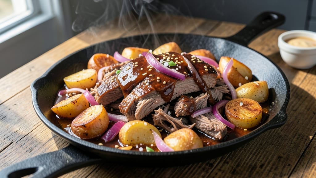 BBQ Beef Hash Recipe: Smoky Crispy Bites With Caramelized Onions