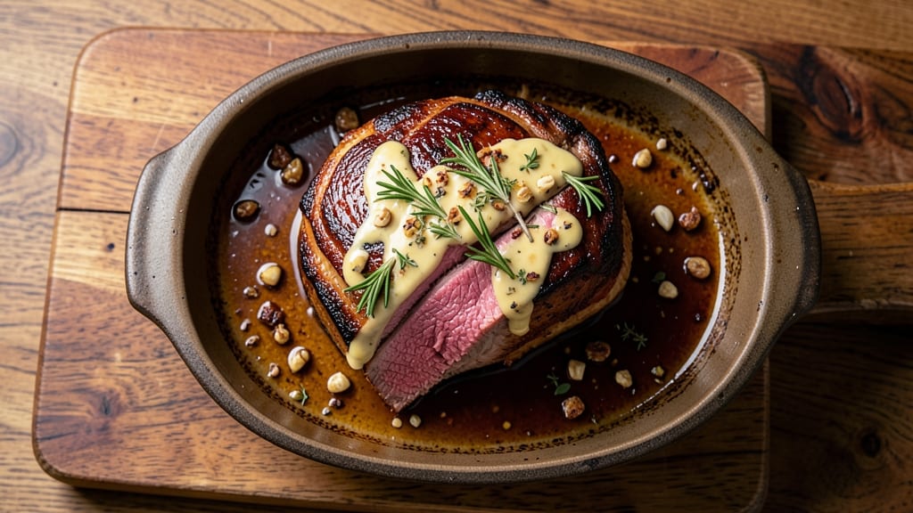 Angus Beef Eye Round Roast Recipe: Herb-Crusted Roast With Juicy Pink Hearts