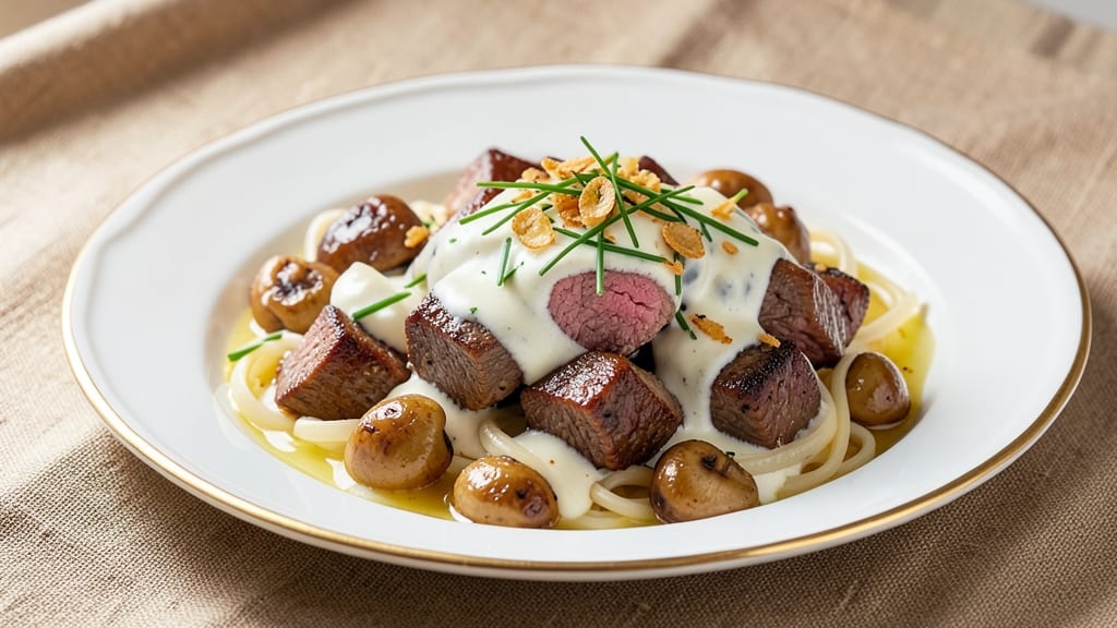 Authentic Beef Stroganoff Recipe With Sour Cream: Silky Mushroom Sauce That Clings to Noodles