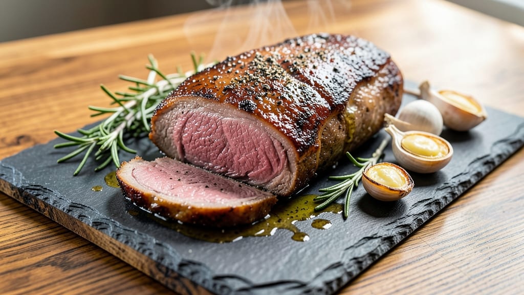 Angus Beef Sirloin Tip Roast Recipe: Reverse-Seared Crust With Juicy Pink Hearts