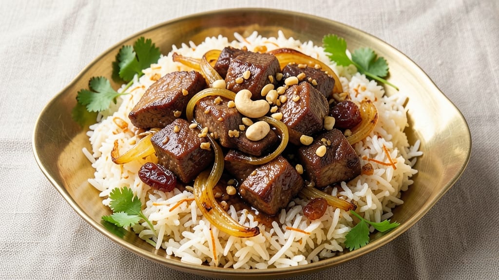 Bannu Beef Pulao Recipe: Fragrant Basmati with Spiced Beef and Caramelized Onions