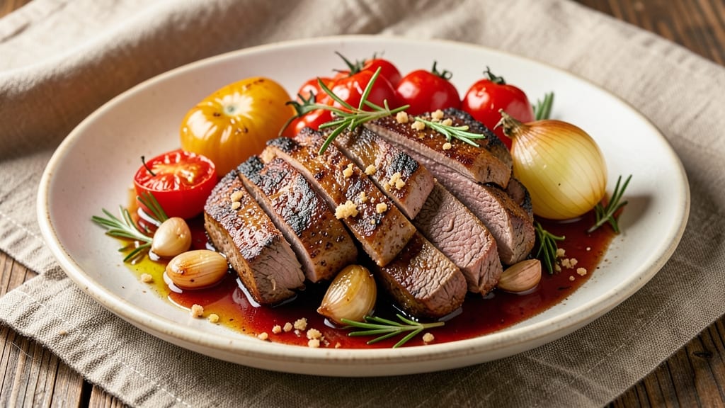 Beef and Tomatoes Recipe: Italian-Style Simmered Stew With Herbed Crust